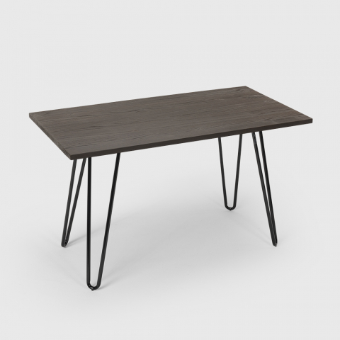ruokapöytä 120x60 design metalli puu suorakulmainen prandium Tarjous