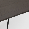 ruokapöytä 120x60 design Lix metalli puu suorakulmainen prandium Alennusmyynnit