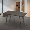 ruokapöytä 120x60 design metalli puu suorakulmainen prandium Tarjous