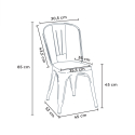 suorakulmainen pöytäpaketti 120 x 60, 4 tuolia, teollisuus-Lix-tyylinen teräs ja puu roger 