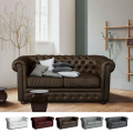 Keinonahkainen sohva, kahdenistuttava Capitonné ChesterFIELD Design Tarjous