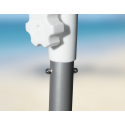 Aurinkovarjo rannalle 240 cm alumiini, tuulenkestävä, uv-suojattu Roma 