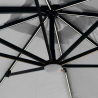 Iso aurinkovarjo terassille led valoilla ja aurinkoenergialla, neliö 3x3 sivumasto, alumiini anti uv Paradise Varasto