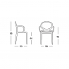 Nojatuolit käsinojilla design modernit keittiöön baariin ravintolaan Scab Gio Arm Ominaisuudet