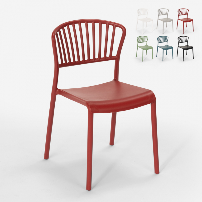 Tuoli design moderni polypropeeni keittiöön baariin ravintolaan ulkotiloihin Vivienne Alennukset