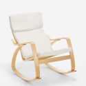 Nojatuoli keinutuoli puusta skandinaavinen muotoilu ergonominen Aalborg Mitat