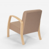 Ergonominen skandinaavinen muotoilu puinen nojatuoli-oleskelutila Frederiksberg 
