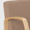 Ergonominen skandinaavinen muotoilu puinen nojatuoli-oleskelutila Frederiksberg 