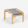 Jalkarahka pufi nojatuoli sohva olohuone puuta skandinaavinen design Sylt 