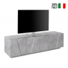 TV-taso 4 ovea 2 lokeroa moderni design Ping Low L Concrete Tarjous