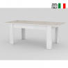 Sivupöytä pidennettävä 160-210x90cm ruokailuun moderni design valkoinen Jesi Long Myynti
