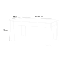Sivupöytä pidennettävä 160-210x90cm ruokailuun moderni design valkoinen Jesi Long Luettelo
