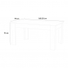 Sivupöytä ruokailuun pidennettävä 160-210x90cm moderni valkoinen puu Jesi Larch Alennusmyynnit