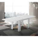 Sivupöytä ruokailuun pidennettävä 90-180x90cm moderni design valkoinen Jesi Liber Alennusmyynnit