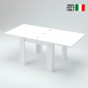 Ruokapöytä pidennettävä 90-180x90cm sivupöytä design puu valkoinen Jesi Liber Wood Myynti