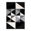 Matto moderni design geometrinen suorakulmainen harmaa musta Milano GRI013 Myynti