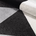 Matto moderni design geometrinen suorakulmainen harmaa musta Milano GRI013 Tarjous