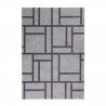 Matto moderni design geometrinen suorakulmainen harmaa musta Milano GRI015 Myynti
