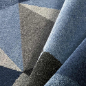 Matto olohuone design geometrinen moderni harmaa sininen Milano BLU016 Tarjous