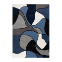 Matto design moderni Milano geometrinen kuvio pop art sininen valkoinen BLU015 Myynti