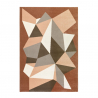 Matto moderni design geometrinen suorakulmainen ruskea harmaa Milano GLO006 Myynti