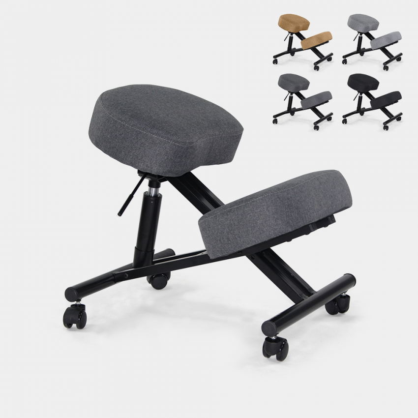 Ergonominen metallinen polvituoli Balancesteel Lux toimistoon, tekstiiliverhoilu Myynti