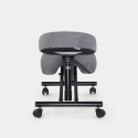 Ortopedinen tuoli ruotsalainen ergonominen kangas ja metalli jakkara Balancesteel Lux 