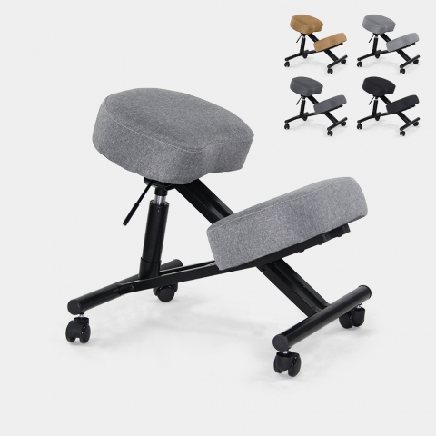 Ortopedinen tuoli ruotsalainen ergonominen kangas ja metalli jakkara Balancesteel Lux Tarjous