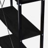 Toimistopöytä 120x62 design moderni musta kirjahylly avoin metalli Cambridge BLACK Alennusmyynnit