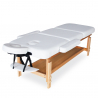 Puinen hierontapöytä, kallistettava selkänoja ja jalkatuki, 225 cm Massage-pro Alennusmyynnit