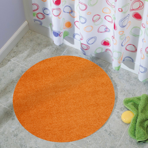 Pyöreä oranssi matto olohuone kylpyhuone 80cm Casacolora CCTOARA