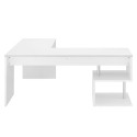Corner desk office studio moderni muotoilu 180x160 cm valkoinen Vilnis Alennusmyynnit