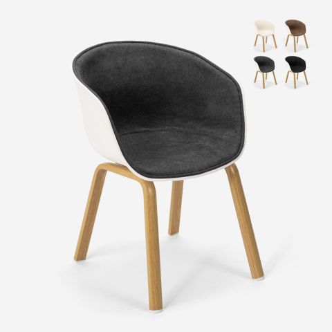 Tuoli nojatuoli design skandinaavinen metalli puuefekti keittiöihin baareihin Bush Tarjous