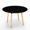 Pyöreä puinen pöytä design puinen 100cm keittiöbaari ravintola Moss Varasto