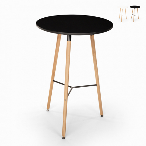 Korkea pöytä jakkaroille Skandinaavinen puinen muotoilu 60x60 pyöreää puuta Shrub