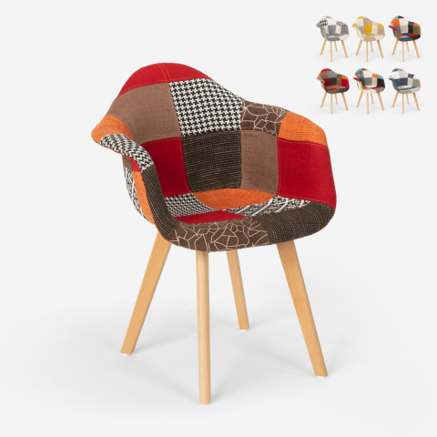 Tuoli nojatuoli tilkkutäkki design pohjoismainen olohuone keittiö studio Herion Tarjous