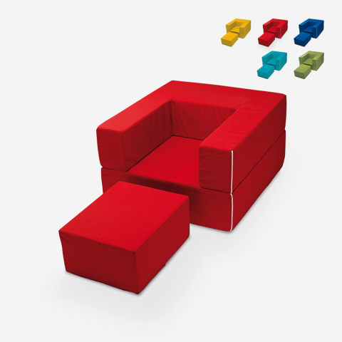 Modulaarinen, modulaarinen nojatuoli, jossa on kangassänky Free Sofa