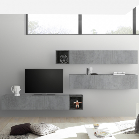 Moderni modulaarinen olohuoneen TV-seinäjärjestelmä Infinity 99