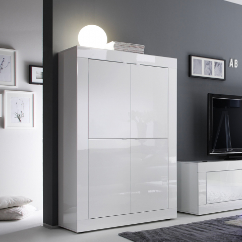 Senkki olohuone keittiö 4 ovea design moderni valkoinen Creta Tarjous