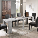Konsolipöytä tilaa säästävä pidennettävä 79x54-252cm moderni olohuone ruokasali harmaa sementti Margaret Tarjous