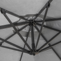 Iso aurinkovarjo terassille 3x3 sivumasto alumiinia, neliö Paradise Ominaisuudet