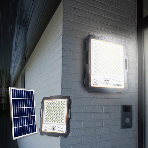 Valo LED kannettava 300 W aurinkopaneeli 3000 lumen kaukosäädin Inluminatio L Tarjous