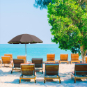 Aurinkovarjo rannalle 220 cm tukevaa puuvillaa, tuulenkestävä limited edition Roma Fluo Myynti