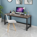 Työpöytä toimisto suorakulmainen 120x60cm puu metalli musta moderni Bridgeblack 120 