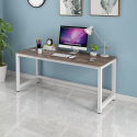 Työpöytä toimisto suorakulmainen 120x60cm puu metalli moderni valkoinen Bridgeblack 120 Myynti