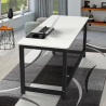 Kirjoituspöytä toimisto moderni suorakulmainen 160x70cm puu metalli musta Bridgeblack 160 Myynti