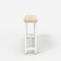 Apupöytä 120x40cm liikuteltava sisäänkäynti puu metalli valkoinen Welcome light Ominaisuudet