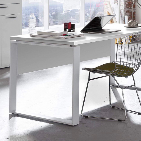 Valkoinen leveä työpöytä toimistoon ja työpisteelle 170x80cm Ghost-Desk