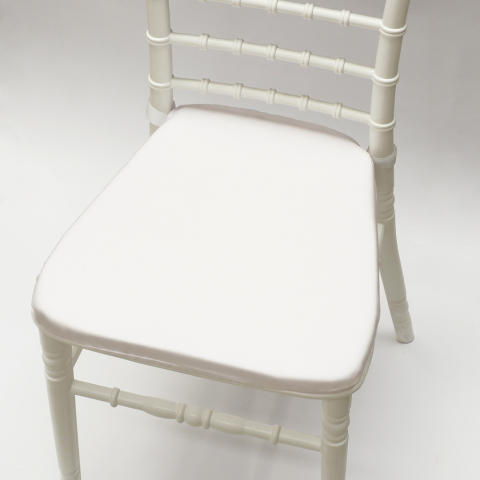 Setti 4 valkoinen pehmustettu luistamaton tuoli Chiavarina Napoleon