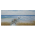 Käsinmaalattu luonnonmaiseman kuva kankaalle 110x50cm Spiaggia Myynti